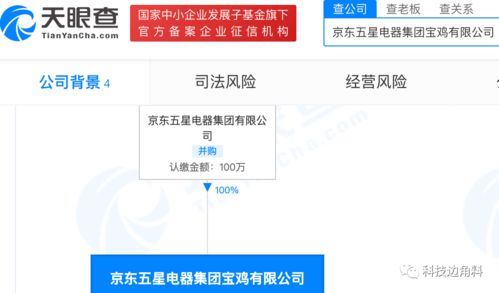 京东五星电器成立宝鸡子公司,经营范围含珠宝首饰批发